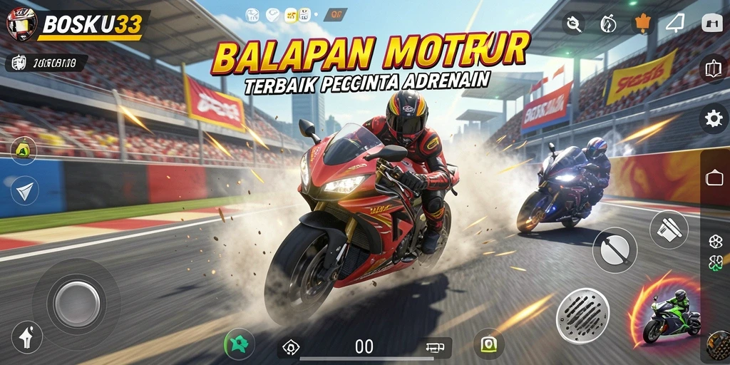 Tampilan menarik balapan motor dalam BOSKU33.