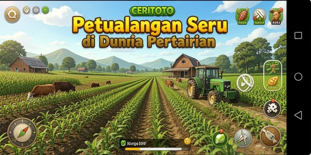Screenshot menunjukkan gameplay CERITOTO yang menarik dan penuh warna.