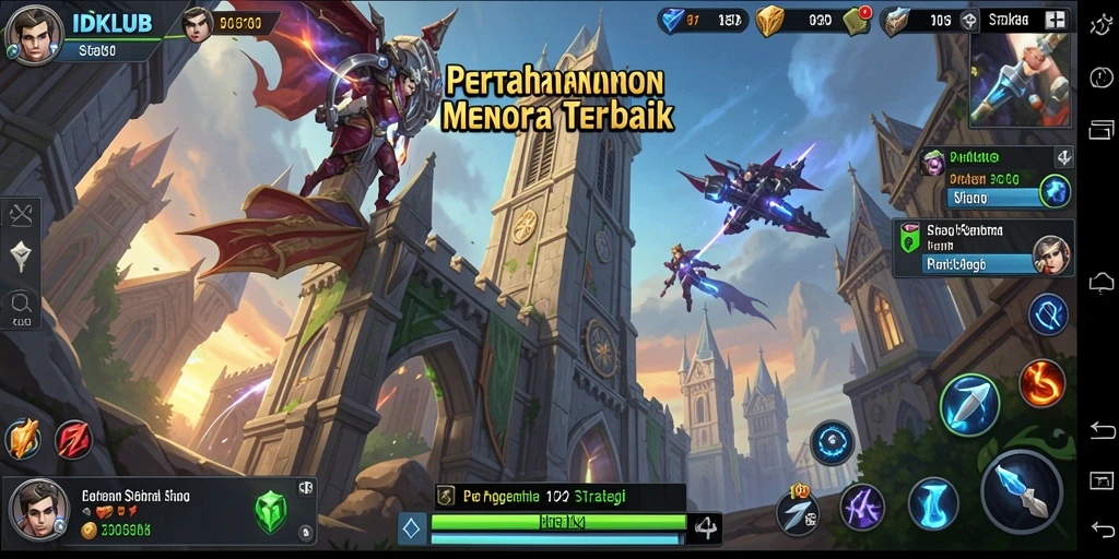 Tampilan gameplay menara pertahanan yang menantang dan seru.