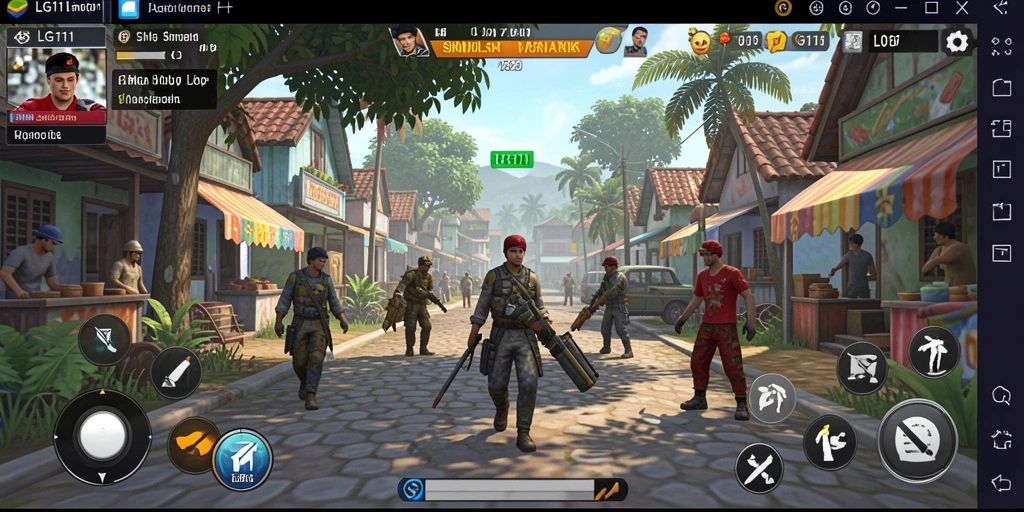 Screenshot utama LG111 menampilkan karakter unik dalam gameplay simulasi.