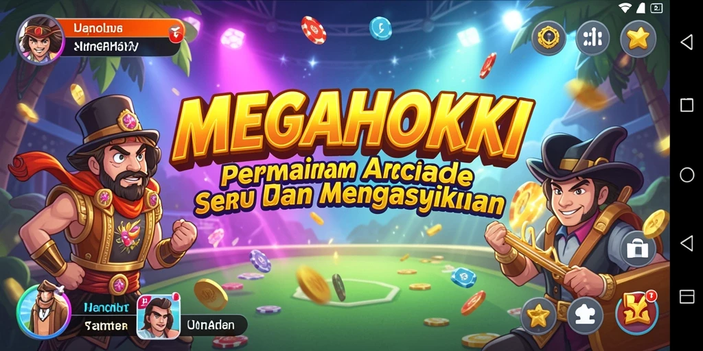 Tangkapan layar menampilkan momen seru gameplay Arcade MEGAHOKI.