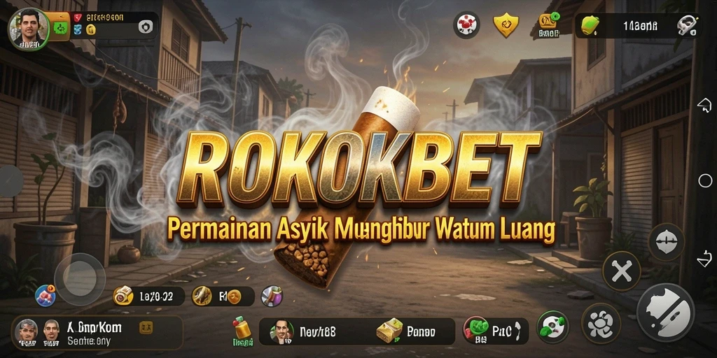 Tampilan gameplay ROKOKBET yang penuh warna dan seru.